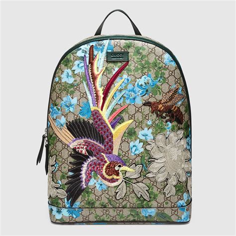 gucci embroidered backpack flower|gucci backpacks bootleg.